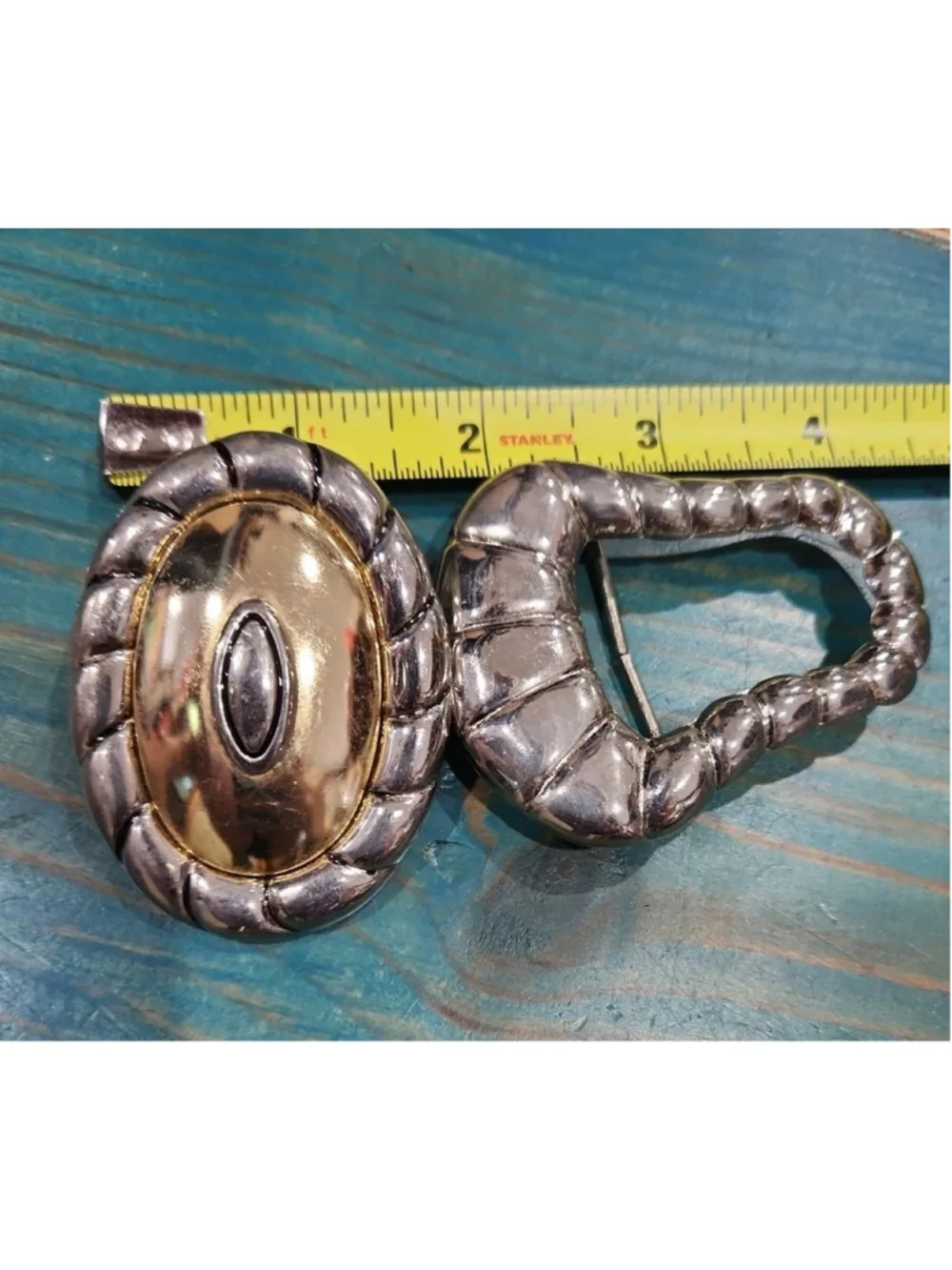 Vintage DAME INTERLOCKING BELT BUCKLE SET